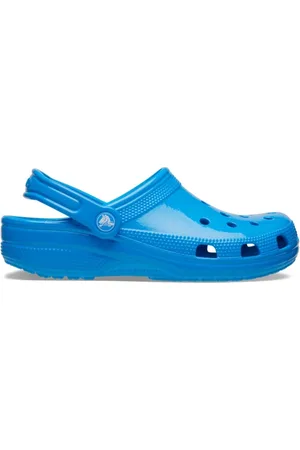 Crocs Buty, Mężczyzna, Niebieski, 45 EU, Neonowe Klasyczne Clogsy Niebieski Okrągły Nosek