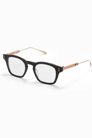 AKONI Akcesoria, Mężczyzna, Czarny, ONE SIZE, Okulary Kwadratowe Czarne/Białe Złoto