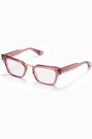 AKONI Akcesoria, Kobieta, Różowy, ONE SIZE, Kryształowe Wiśniowe Okulary Cat-Eye
