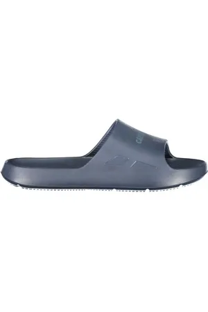 Carrera Buty, Mężczyzna, Niebieski, 41 EU, Len, Niebieskie Polietylenowe Kapcie Druk Logo
