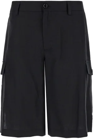 Dolce & Gabbana Szorty, Mężczyzna, Czarny, M, Czarne Cargo Bermuda Szorty Wysoki Stan