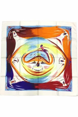 Hermès Pre-owned, Kobieta, Wielobarwność, ONE SIZE, Len, Pre-owned Silk scarves