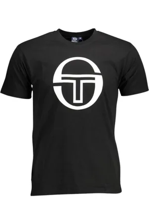Sergio Tacchini Koszulki, Mężczyzna, Czarny, M, Czarna koszulka z nadrukiem logo