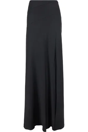 Alberta Ferretti Spódnice, Kobieta, Czarny, XS, Czarna Długa Spódnica z Jedwabiu