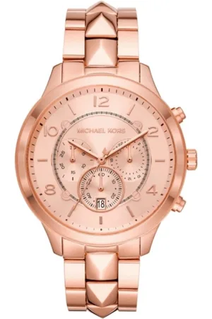 Michael Kors Akcesoria, Kobieta, Różowy, ONE SIZE, Różowy Damski Kwarcowy Stalowy Zegarek