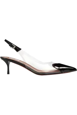 Alaïa Buty, Kobieta, Czarny, 36 EU, Slingbacki z sercem z lakierowanej skóry jagnięcej
