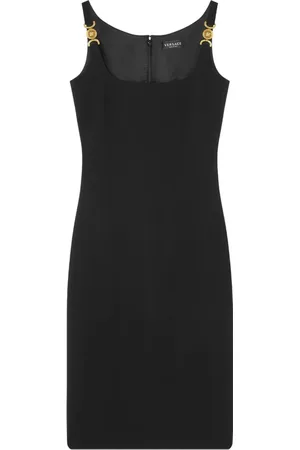 VERSACE Sukienki, Kobieta, Czarny, S, Elegancka Czarna Sukienka