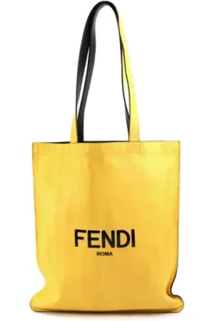 Fendi Pre-owned, Mężczyzna, Żółty, ONE SIZE, Pre-owned skórzane torby na ramię
