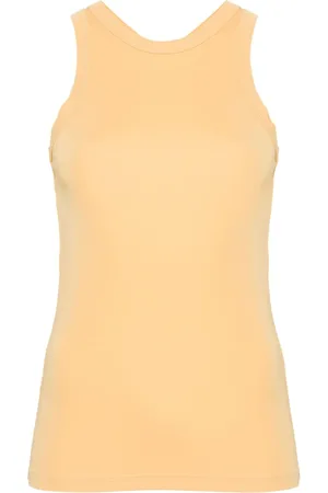 Totême Koszulki, Kobieta, Żółty, L, Płynny Tank Top