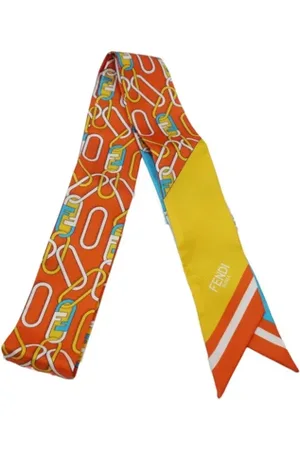 Fendi Pre-owned, Kobieta, Wielobarwność, ONE SIZE, Pre-owned Silk scarves