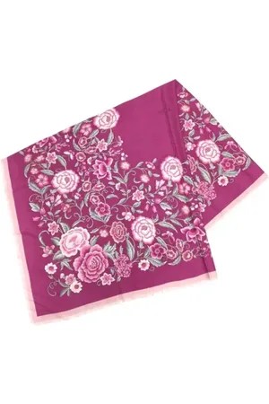 Loewe Pre-owned, Kobieta, Wielobarwność, ONE SIZE, Kaszmir, Pre-owned Silk scarves