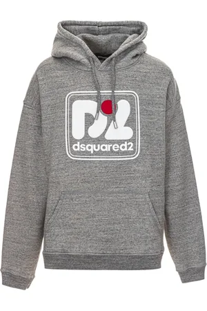 Dsquared2 Bluzy, Mężczyzna, Szary, S, Bawełna, Oversized Sweatshirt Hercalina
