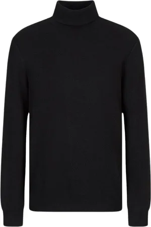 Armani Exchange Swetry, Mężczyzna, Czarny, L, Stylowy Sweter Pullover