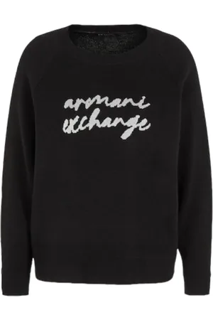 Armani Exchange Bluzy, Kobieta, Czarny, S, Casual Czarny Sweter