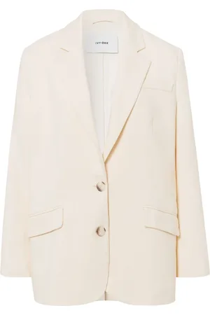 Ivy & Oak Kurtki, Kobieta, Biały, 3XL, Bawełna, Oversized Single Breasted Blazer