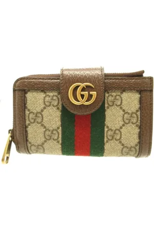 Gucci Pre-owned, Kobieta, Wielobarwność, ONE SIZE, Skóra, Pre-owned portfele płócienne