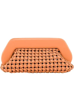 THEMOIRÈ Torebki, Kobieta, Pomarańczowy, ONE SIZE, Flame Knots Clutch Torba Wegańska Tkanina