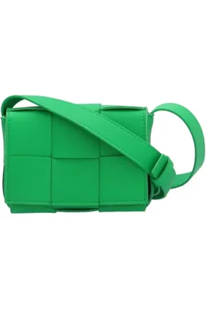Bottega Veneta Pre-owned, Kobieta, Zielony, ONE SIZE, Skóra, Pre-owned skórzane torby na ramię