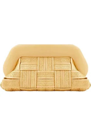 THEMOIRÈ Torebki, Kobieta, Żółty, ONE SIZE, Straw Chaitea Clutch Bag Vegan Fabric