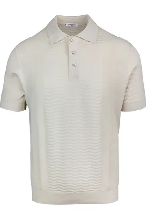 Paolo Pecora Koszulki, Mężczyzna, Beżowy, L, T-shirt z okrągłym dekoltem mieszanka bawełny