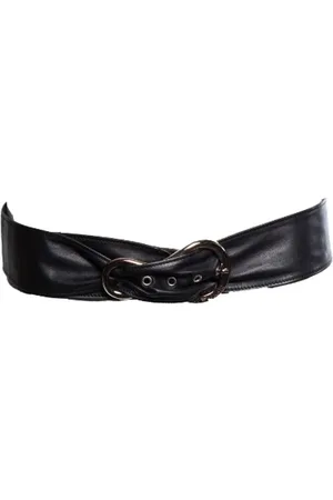 Emporio Armani Pre-owned, Kobieta, Czarny, ONE SIZE, Skóra, Pre-owned Leather belts