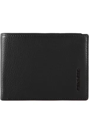 Piquadro Akcesoria, Mężczyzna, Czarny, ONE SIZE, Czarna skórzana portmonetka z ochroną Rfid