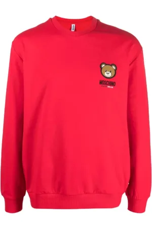 Moschino Bluzy, Mężczyzna, Czerwony, M, Bluza Teddy Bear