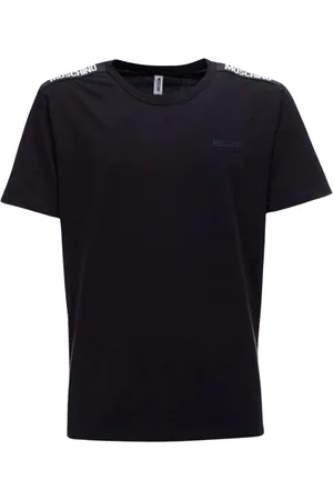 Moschino Koszulki, Mężczyzna, Czarny, S, Męski T-shirt z logo