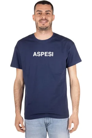Aspesi Koszulki, Mężczyzna, Niebieski, S, Męski Podstawowy T-shirt