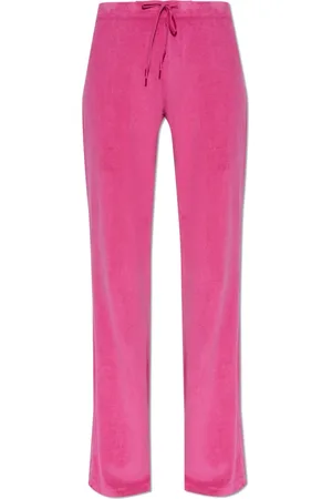 Balenciaga Spodnie, Kobieta, Różowy, M, Bawełna, Spodnie z efektem vintage
