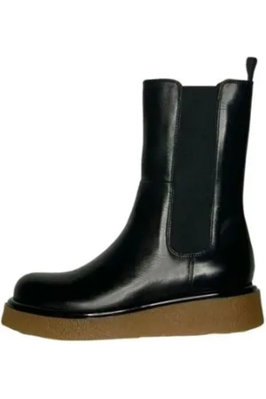 Silvian Heach Buty, Kobieta, Czarny, 39 EU, Skóra, Skórzane botki damskie
