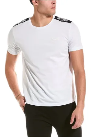 Moschino Koszulki, Mężczyzna, Biały, 2XL, Męski T-shirt z logo