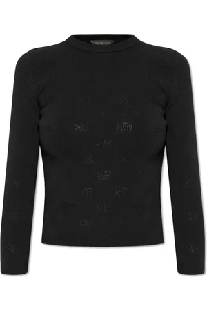 Balenciaga Swetry, Kobieta, Czarny, M, Wełna, Wełniany top