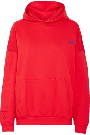 Ball Bluzy, Kobieta, Czerwony, S, Bawełna, Bright Hammer Hoodie Sweatshirt