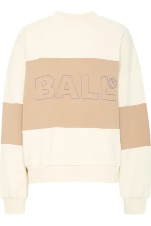 Ball Bluzy, Kobieta, Biały, M, Bawełna, Letni Chain Crew Neck Sweatshirt Off