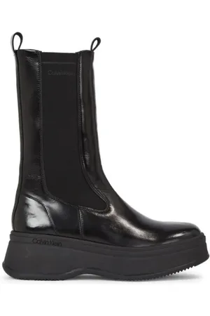 Calvin Klein Buty, Kobieta, Czarny, 39 EU, Skóra, Pitched Chelsea Boot Sneakers