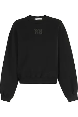 Alexander Wang Bluzy, Kobieta, Czarny, S, Terry Crew Sweatshirt