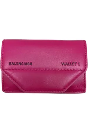 Balenciaga Pre-owned, Kobieta, Różowy, ONE SIZE, Len, Pre-owned skórzane portfele