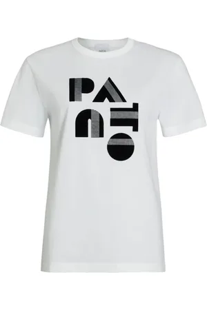 Patou Koszulki, Kobieta, Biały, M, Biała Koszulka z Logo z Dżerseju