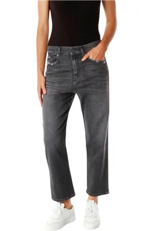 Diesel Jeansy, Kobieta, Szary, W30 L34, Denim, Cropped Jeansy