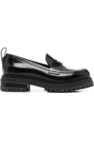 Sergio Rossi Buty, Kobieta, Czarny, 40 EU, Czarne Skórzane Buty Slip-On