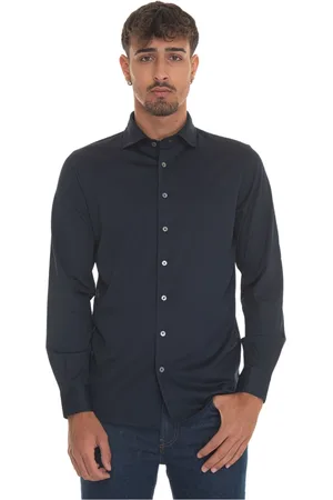 Gran Sasso Koszule, Mężczyzna, Niebieski, M, Elegant Classic Shirt for Men