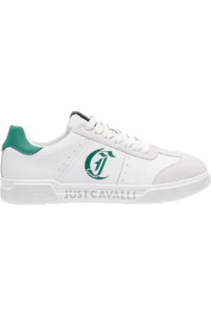 Roberto Cavalli Buty, Mężczyzna, Biały, 43 EU, Eleganckie Sneakersy