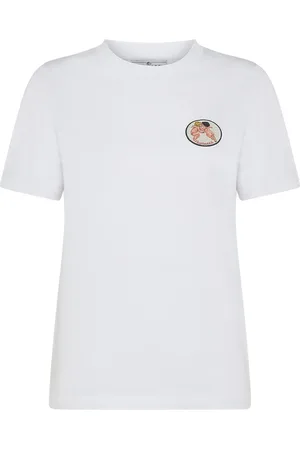Fiorucci Koszulki, Kobieta, Biały, S, Biały T-shirt z nadrukiem aniołów