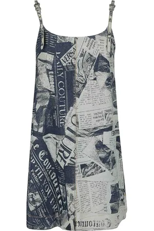 VERSACE Sukienki, Kobieta, Niebieski, M, Kolekcja Designer Jeansy