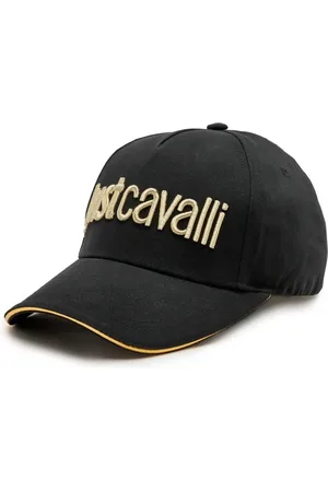 Roberto Cavalli Akcesoria, Mężczyzna, Czarny, ONE SIZE, Stylowe Kolekcja Czapki