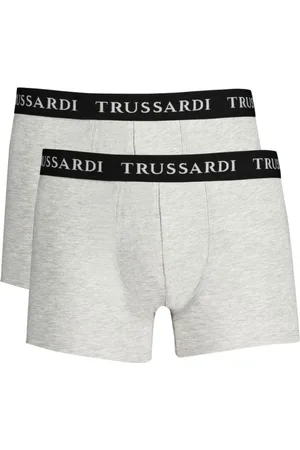 Trussardi Bielizna, Mężczyzna, Szary, XL, Szare Bawełniane Bokserki