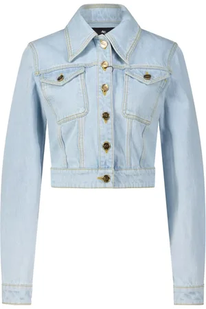 Etro Kurtki, Kobieta, Niebieski, L, Denim, Krótka kurtka jeansowa