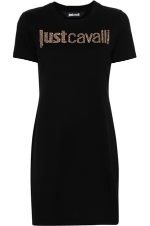 Roberto Cavalli Sukienki, Kobieta, Czarny, L, Stylowe Sukienki Kolekcja