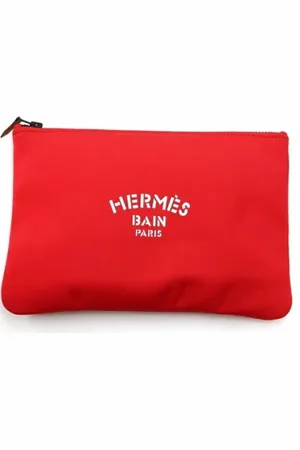 Hermès Pre-owned, Kobieta, Czerwony, ONE SIZE, Nylon, Pre-owned Nylon pouches
